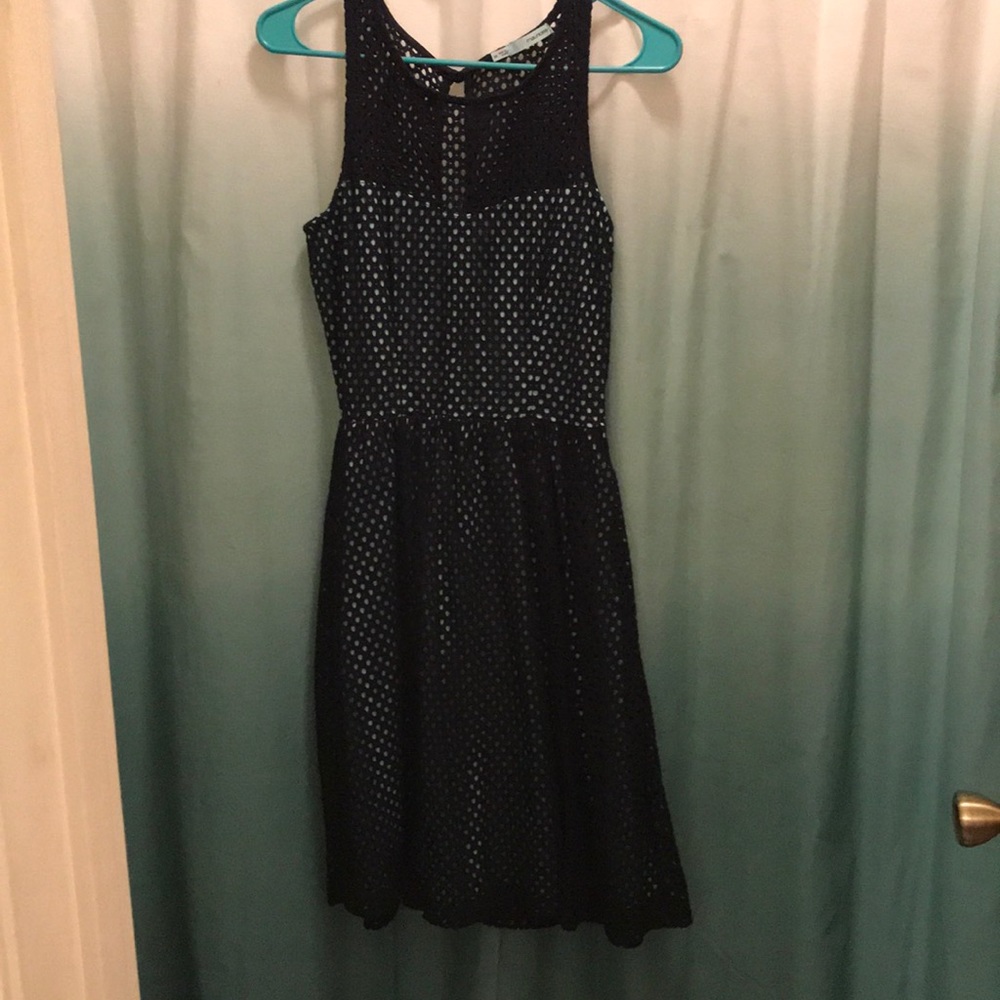 Dark Blue and Light Blue Mesh Dress.